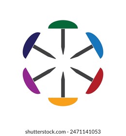 Nail icon design vector illustration template