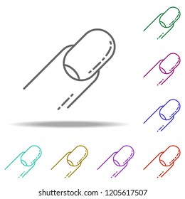nail icon. Elements of Beauty, make up, cosmetics in multi color style icons. Simple icon for websites, web design, mobile app, info graphics