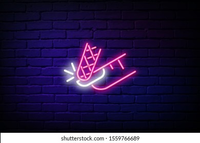 nail icon. Elements of Beauty, make up, cosmetics in neon style icons. Simple icon for websites, web design, mobile app, info graphics