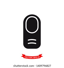 nail icon, finger nail icon in trendy flat style