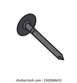 nail icon flat color