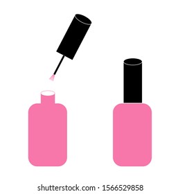 Nail Polish Bottle Silhouette Vector Stock Vector (Royalty Free) 209533936