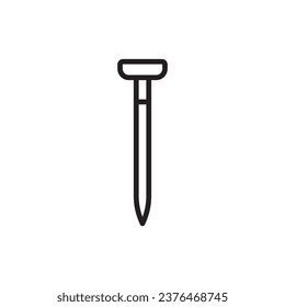 Icono de la uña. Diseño de señas planas de uñas. Pictograma vectorial de símbolo de uñas. icono de interfaz de usuario de UX
