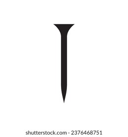 Nagelsymbol. Nagelflache Zeichengestaltung. Nagelsymbol, Vektorbild. UX-UI-Symbol