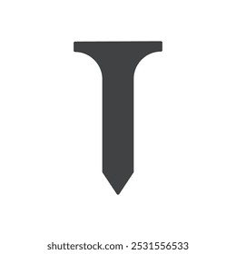 Nail icon flat and simple set design