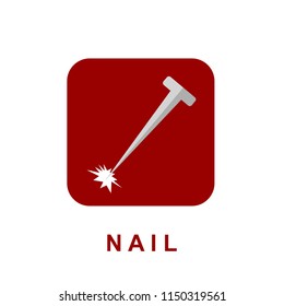 Nail icon illustration isolated vector sign symbol