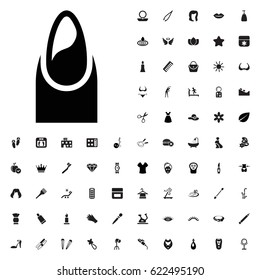 Nail icon illustration isolated vector. beauty icons vector set. on white backgroun