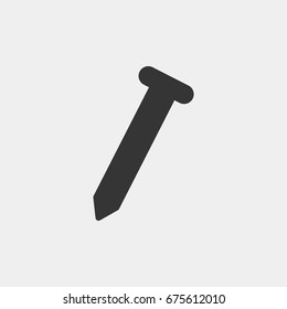 Nail icon illustration isolated vector sign symbol