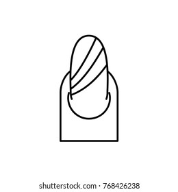 nail icon illustration isolated vector