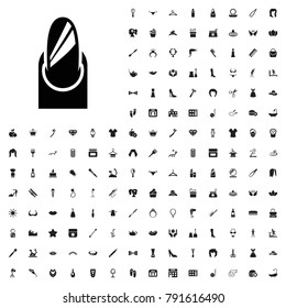 Nail icon illustration isolated vector. editable beauty icons vector set.