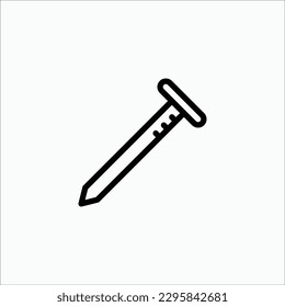 nail icon, isolated icon in light background, perfect for website, blog, logo, graphic design, social media, UI, mobile app