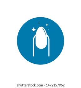 Nail Icon isolated on background. Modern simple flat symbol for web site design, logo, app, UI. Vector illustration. Eps10