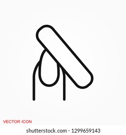 Nail icon logo, illustration, vector sign symbol for design