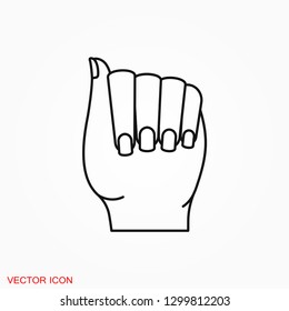 Nail icon logo, illustration, vector sign symbol for design