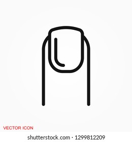 Nail icon logo, illustration, vector sign symbol for design