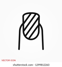 Nail icon logo, illustration, vector sign symbol for design