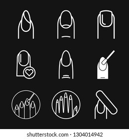 Nail icon logo, illustration, vector sign symbol for design