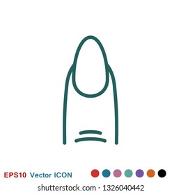 Nail icon logo, illustration, vector sign symbol for design