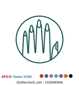 Nail icon logo, illustration, vector sign symbol for design