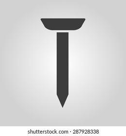 The nail icon. Nob nail symbol. Flat Vector illustration