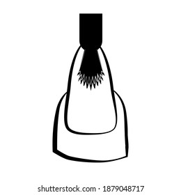Nail icon outline white background