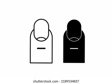 nail icon set isolated on white background