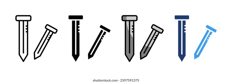 Nail Icon Set Multiple Style Collection