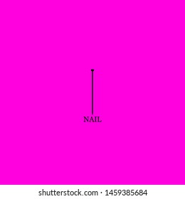 nail icon sign signifier vector