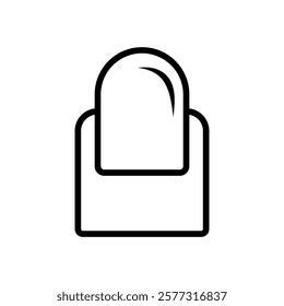 nail icon, simple flat style, logo sign symbol vector illustration pictogram, isolated on white for mobile app