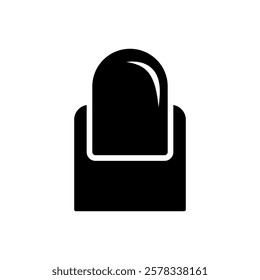 nail icon, simple flat style, logo sign symbol vector illustration pictogram, isolated on white for mobile app