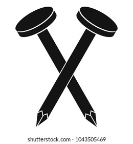 Nail icon. Simple illustration of nail vector icon for web