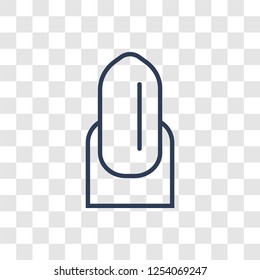 Nail icon. Trendy linear Nail logo concept on transparent background from Hygiene collection