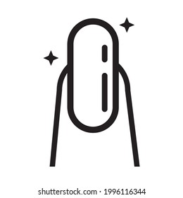Nail Icon vector. Beauty care cosmetic logo concept.