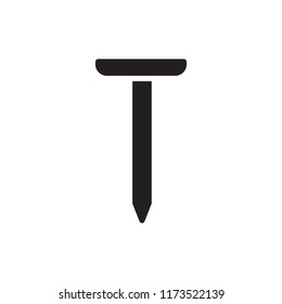 nail icon vector glyph style eps 10