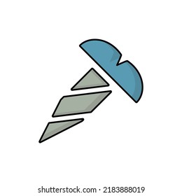 plantilla de logotipo de ilustración del vector de icono de uñas para muchos fines. Aislado sobre fondo blanco. caricatura a color completo