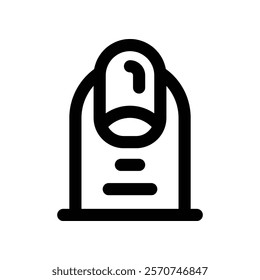 nail icon. vector line icon for your website, mobile, presentation, and logo design.