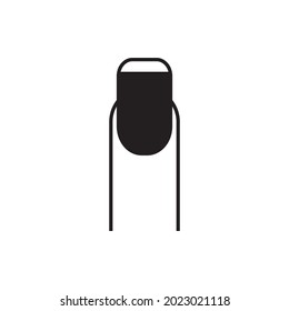 vector de icono de uñas. Símbolo de salón de pulimento. logotipo