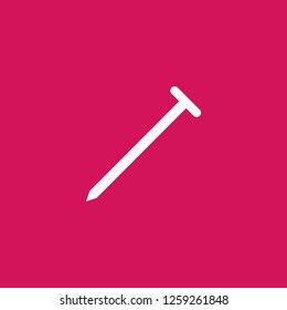 nail icon vector. nail sign on pink background. nail icon for web and app