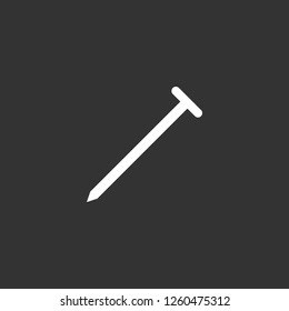 nail icon vector. nail sign on black background. nail icon for web and app
