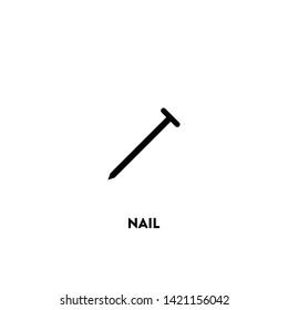 nail icon vector. nail sign on white background. nail icon for web and app