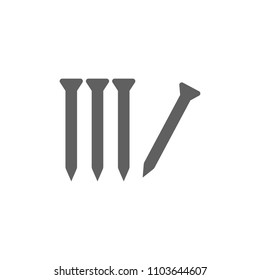 Nail icon vector in trendy flat style isolated on white background