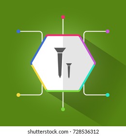 nail icon. work sign