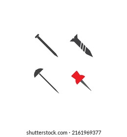 nail icons of various models,vector illustration simple design.