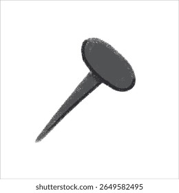 Nail Illustration with crayon style editable for cards, poster decorations, t-shirt prints, stickers, icons and others