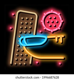 nail infection research neon light sign vector. Glowing bright icon nail infection research sign. transparent symbol illustration