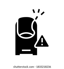 nail inflammation glyph icon vector. nail inflammation sign. isolated contour symbol black illustration