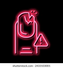 nail inflammation neon light sign vector. nail inflammation sign. isolated symbol illustration