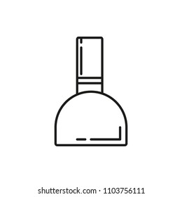 Nail Ink BottleThin Line Icon Illustration Design