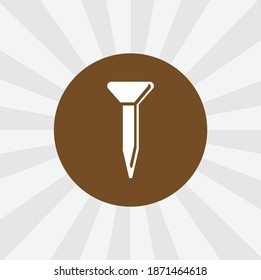 nail isolated vector icon. tool design element