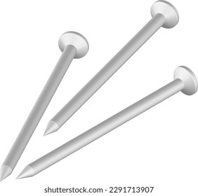 A nail isolated vector illustration.